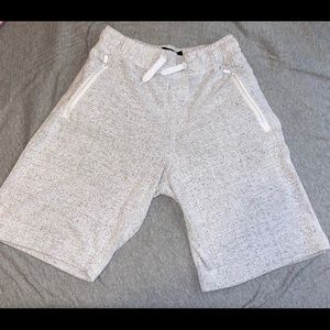 White Fleece Shorts